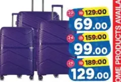 حقيبة ترولي سفر PP بـ 8 عجلات 20 inch