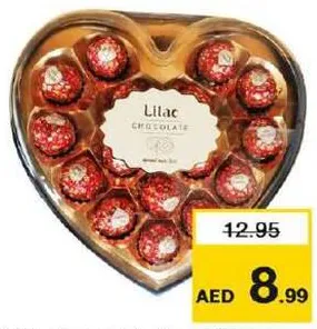 Lilac Chocolate Heart Shape