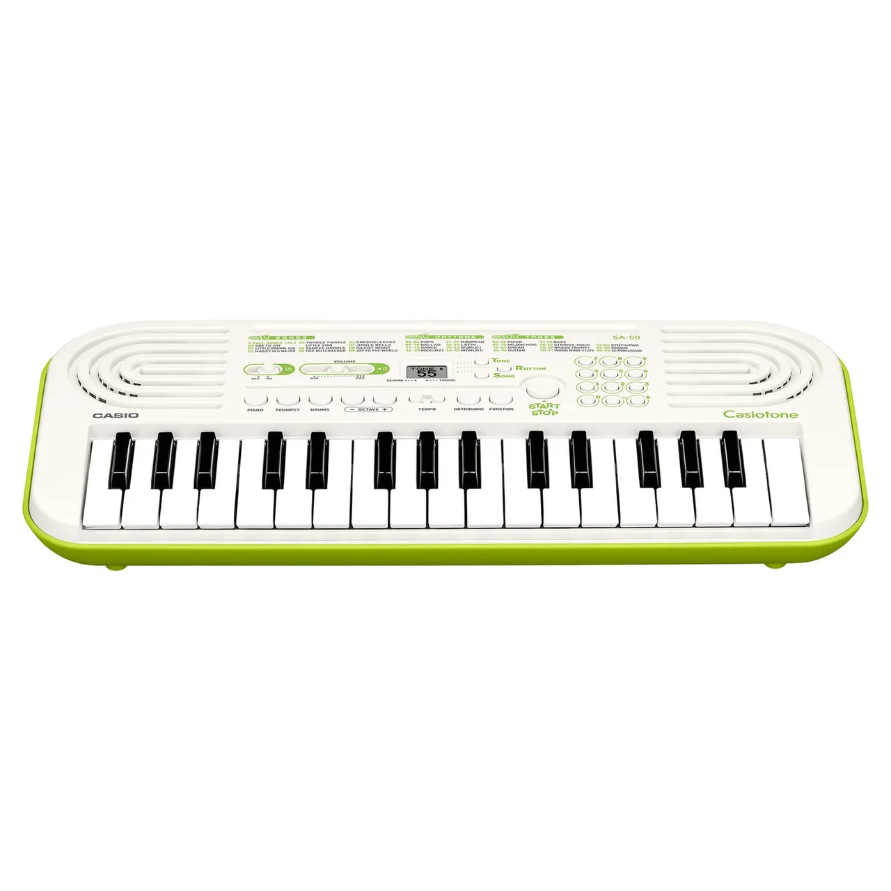 Casio لوحة مفاتيح صغيرة بـ 32 مفتاحا، 100 نغمة، 50 إيقاعا، بيضاء، -50H2