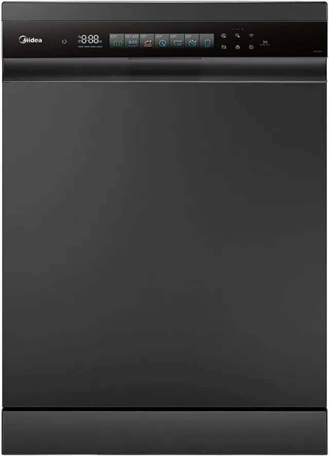 Midea Dishwasher 9 Programs Wifi Capacity 15 Dish 3 Shelves Touch Control Inverter Black Model No WQP15WU7633GURBS