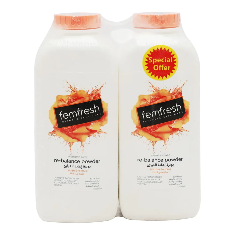 Fem Fresh Femfresh بودرة لطيفة للمنطقة الحميمة بدون تلك
