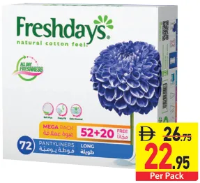 Freshdays Pantyliners Long Mega Pack