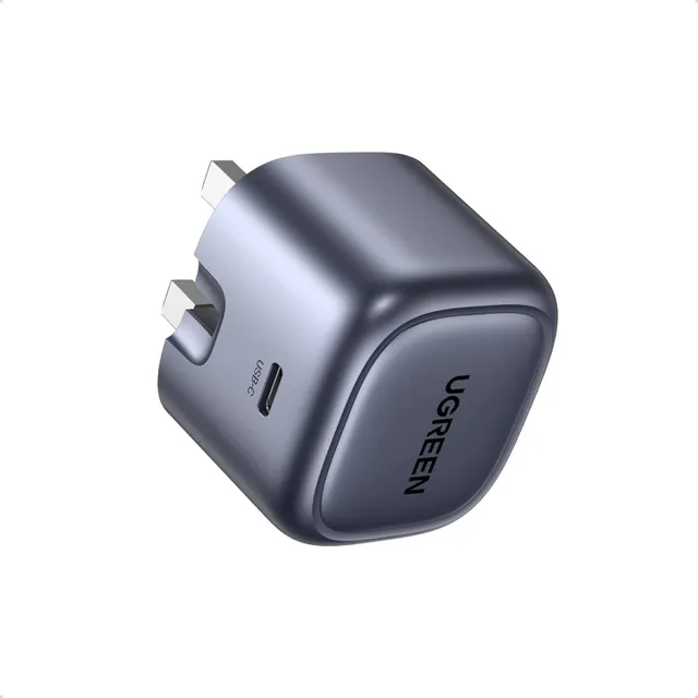 Brother UGREEN Nexode 30W PD GaN USB-C Folding Foot Wall Charger UK with 1m, Braided USB-C to USB-C Cable Space Grey
