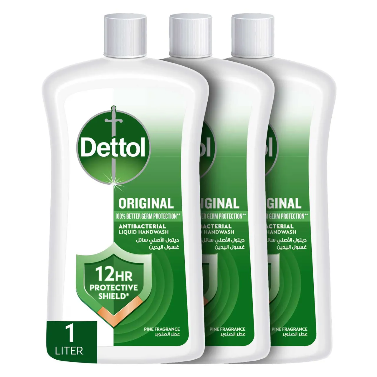 Dettol عبوة إعادة تعبئة غسول اليدين السائل الأصلي برائحة الصنوبر