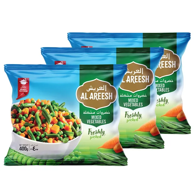 Al Areesh Mix Vegetable 4 Way 400Gmx3Pcs Set