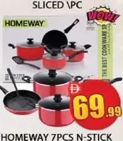 Homeway N-Stick Cookware Set HW3702