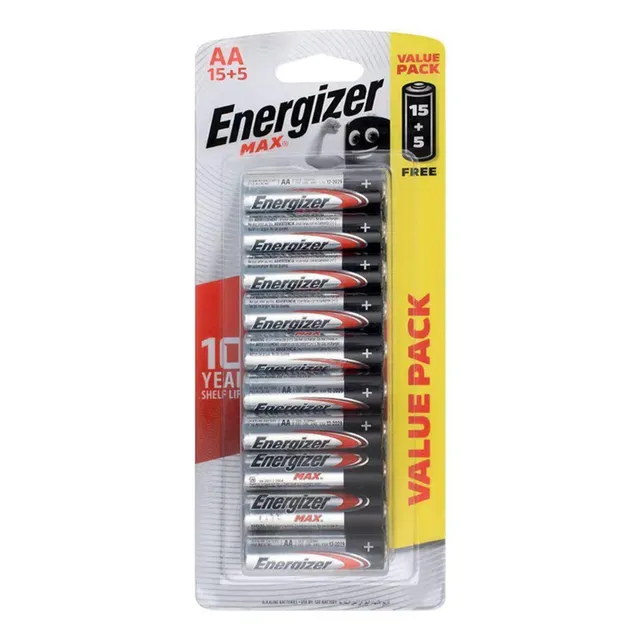 Energizer Max AA Battery, 20 pcs