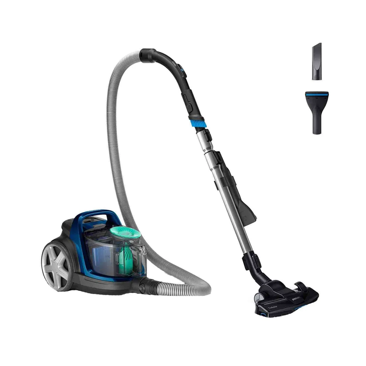 philips مكنسة كهربائية بدون كيس FC9570/62، 2000 W، أزرق ملكي داكن، فلتر حساسية H13