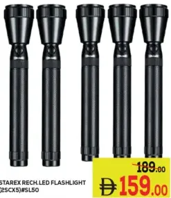 Starex Rech Led Flashlight 2Sc #Sl50