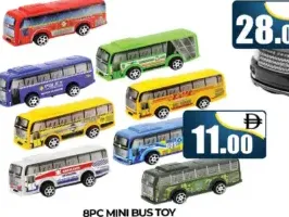 8Pc Mini Bus Toy