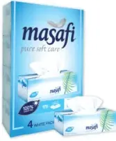 masafi مناديل وجه مسافي ناعمة بيضاء