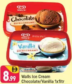 Wall's آيس كريم شوكولاتة / فانيليا