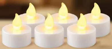 Zayo Battery Flameless Led Tealight Candles Pack Assorted