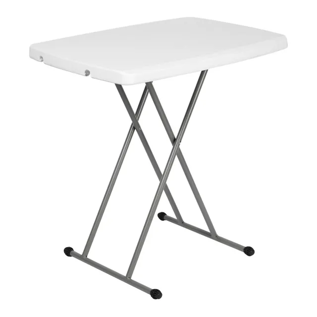 Royal Relax Height Adjustable HDPE Foldable Personal Table, 76 cm, White, ZJ-SJ76