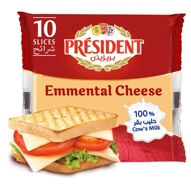 President Emmental Cheese Slices, 10 Slices