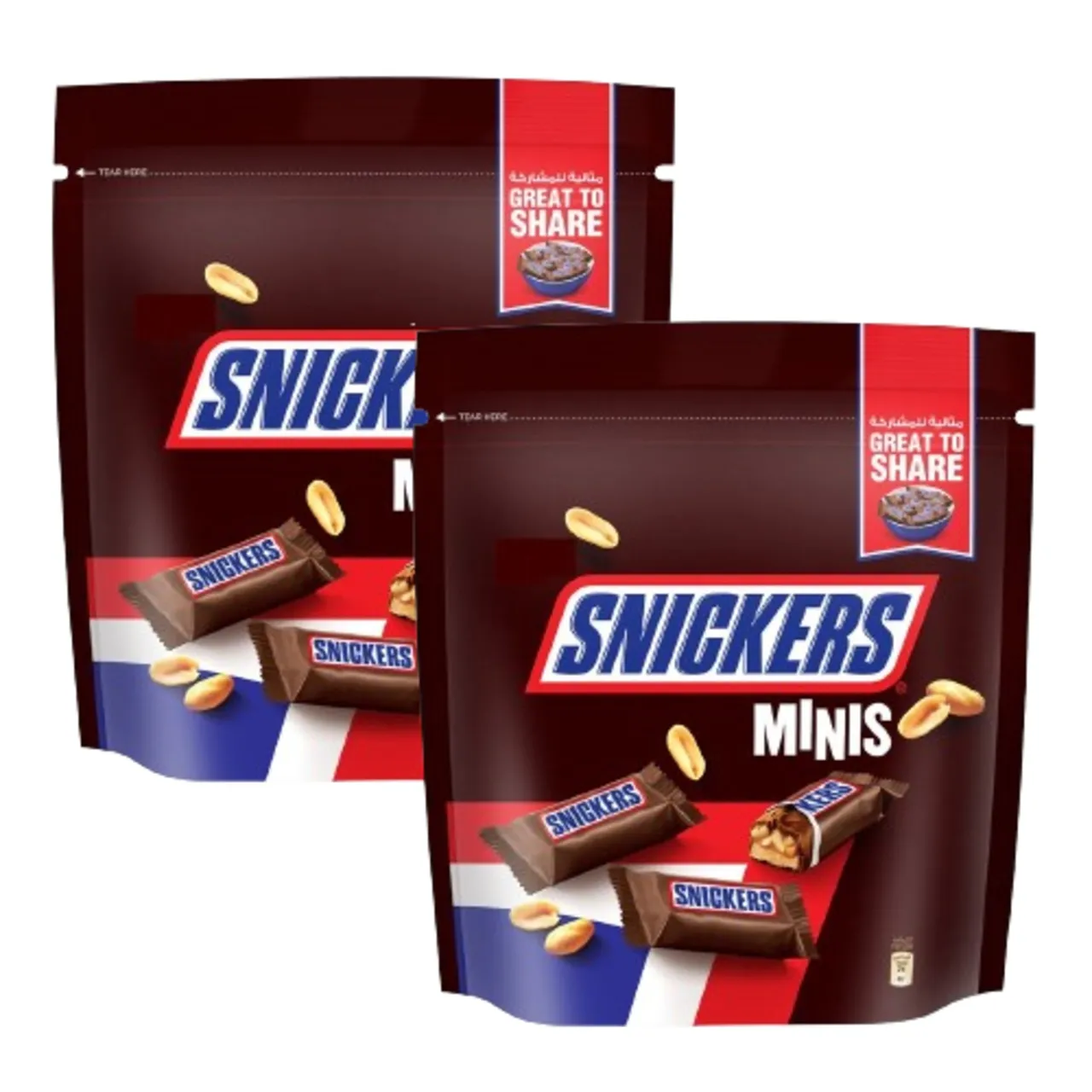 Snickers شوكولاتة غندور مينيز