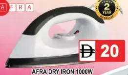 Afra مكواة جافة 1000W Af-1000Irrd