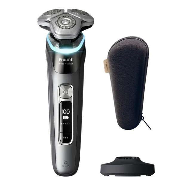 Philips i9000 Prestige Men's Wet & Dry Electric Shaver with SkinIQ, Dark Slate, XP9202/10