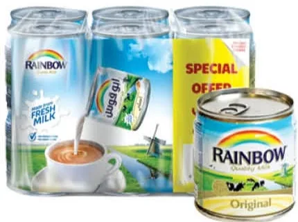 Rainbow حليب مبخر بالجودة الأصلية
