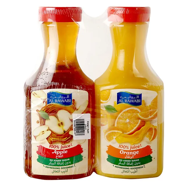Al Rawabi Juice Orange1. +Apple Juice 2 Pcs Set
