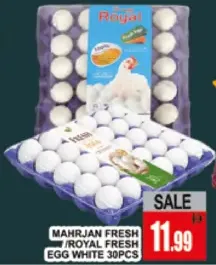 Mahrjan بياض بيض ملكي طازج
