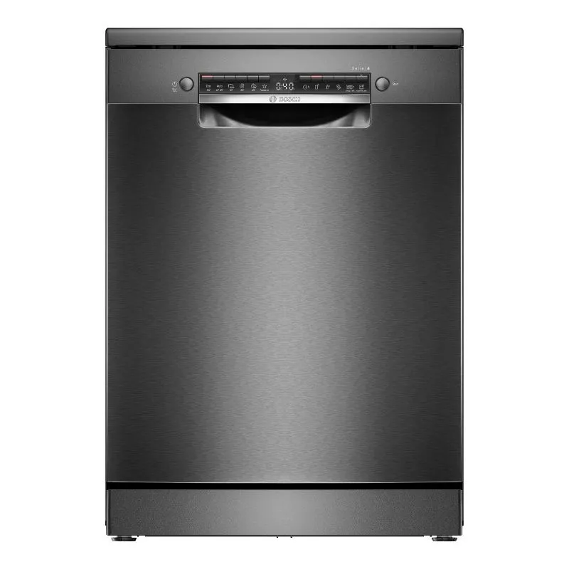 Bosch جلاية صحون قائمة بذاتها بسعة 12 طقم، محرك EcoSilence، درج VarioDrawer – SMS4HMC25M ستيل أسود مصقول