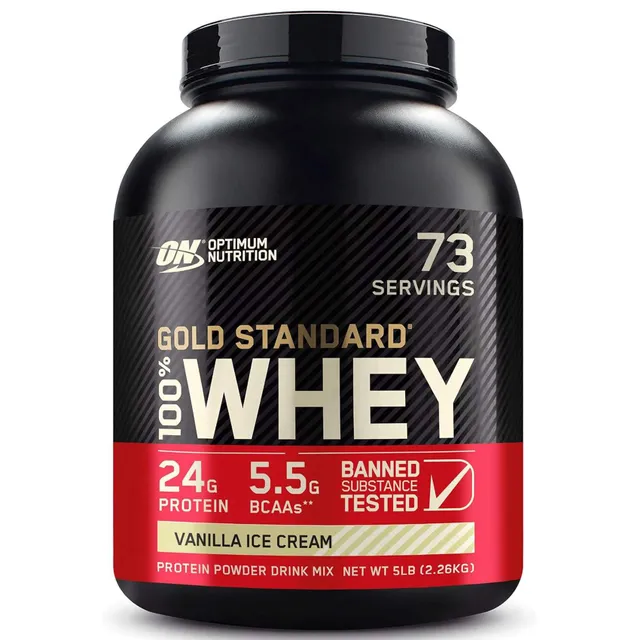 Optimum Nutrition Gold Standard 100% Whey Protein Powder Vanilla Ice Cream