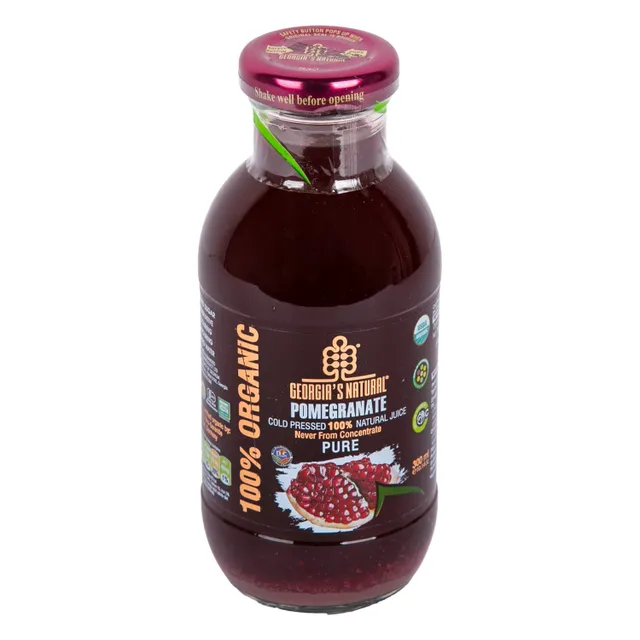 Georgia's Natural Organic Cold Pressed 100% Natural Pomegranate Juice