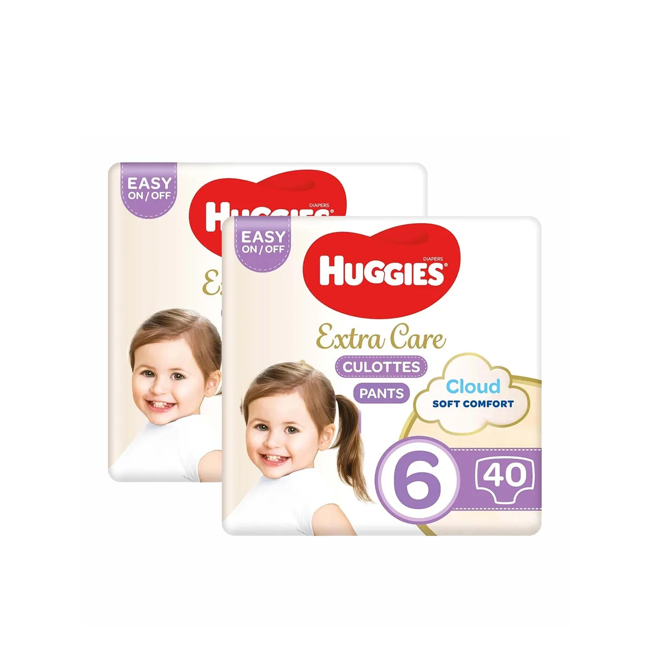 Huggies كلوتات عناية إضافية مقاس 6 15- عبوة جامبو 80 حفاضات سروال عبوة توفير