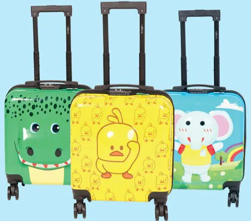 Ndora Kids 4Wheel Hard Trolley Assorted