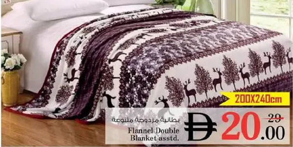 Flannel Double Blanket Assorted