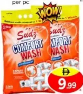 Sudz Comfort Wash Detergent Powder