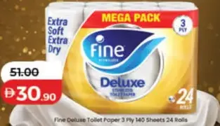 Fine Deluxe Toilet Paper 3 Ply