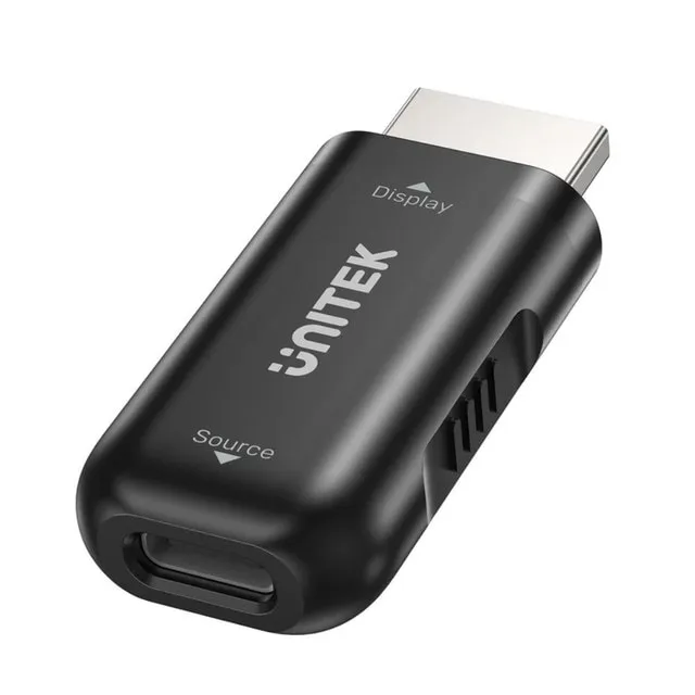 Unitek محول USB-C Female إلى HDMI Male – محول إخراج فيديو 4K UHD عالي السرعة للابتوبات والأجهزة اللوحية والهواتف الذكية، متوافق مع Thunderbolt 3 وأجهزة USB-C