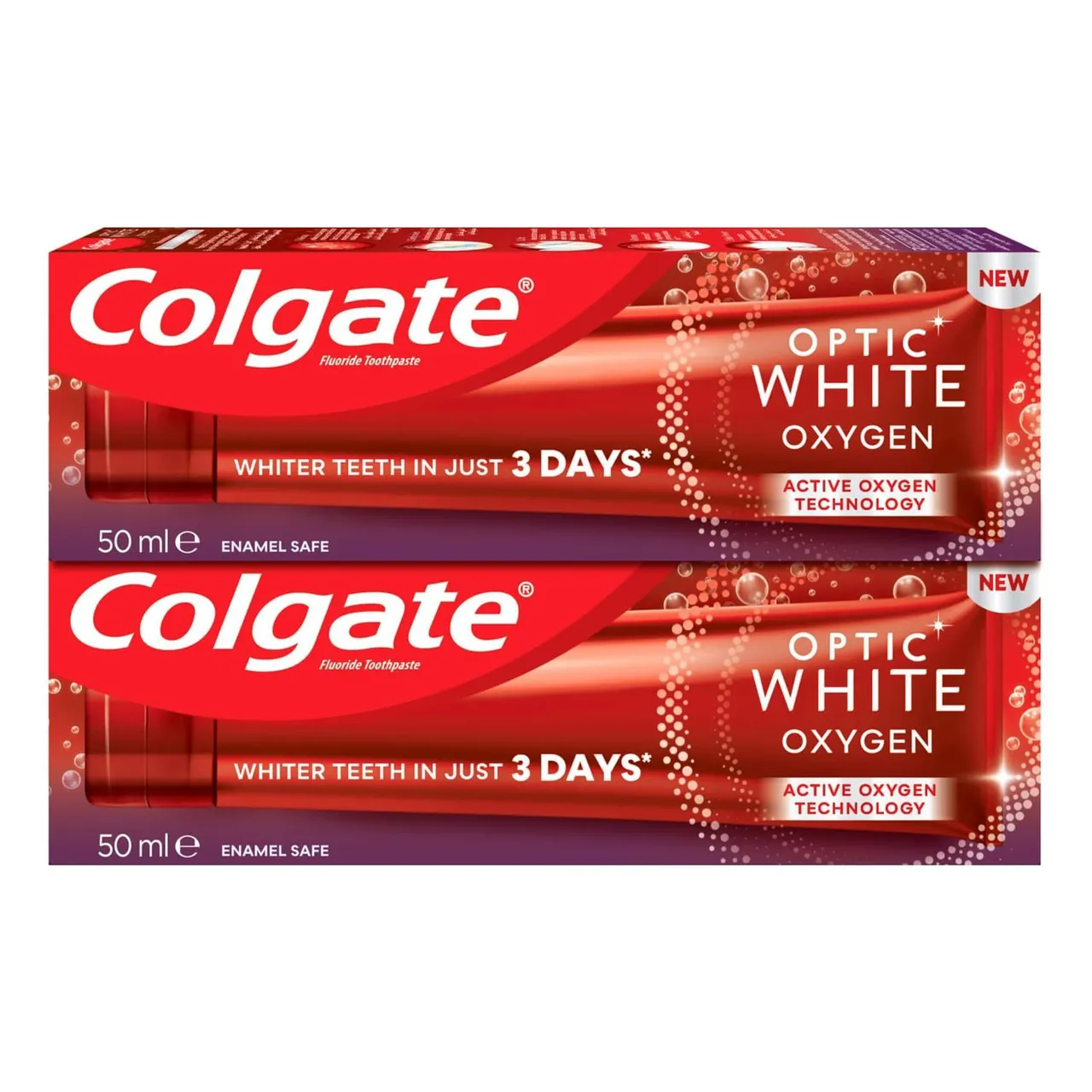 Colgate Optic White معجون أسنان بالأكسجين والفلورايد