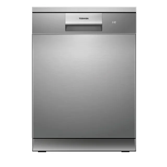 Toshiba Free Standing Dishwasher, 60 cm, 14 Place Setting, Silver, DW14F6MESSG