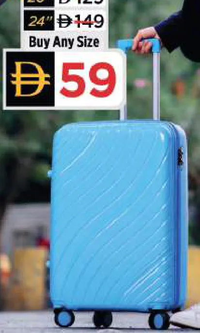 PP 4Wheel Hard Trolley Assorted