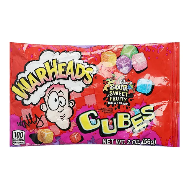 Warheads Sour Sweet & Fruity Chewy Candy Cubes