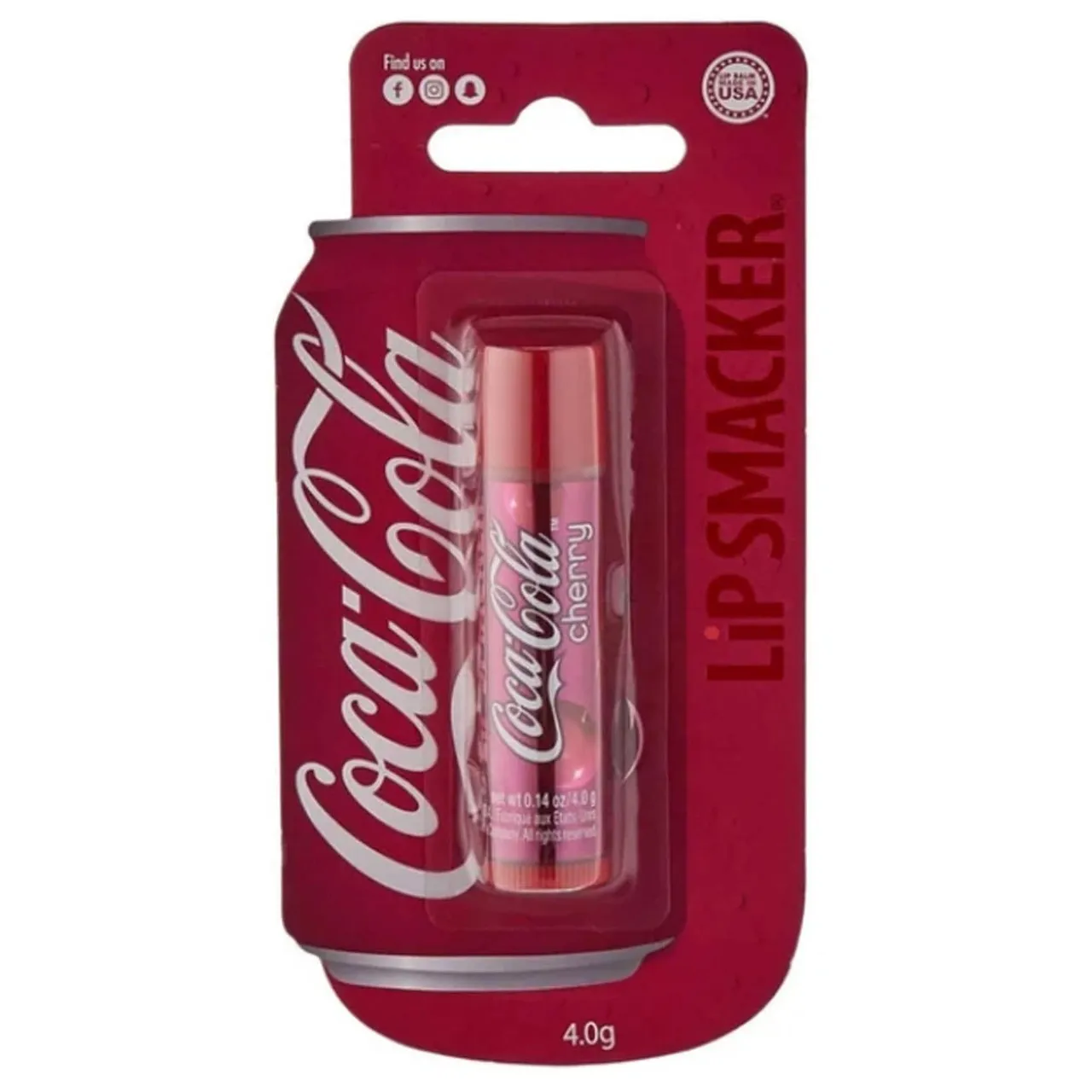 بلسم شفاه Coca-Cola Lip Smacker بنكهة الكرز، عبوة بليستر