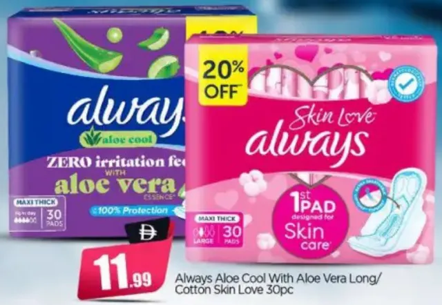 Always Aloe Cool With Aloe Vera Long/Cotton Skin Love