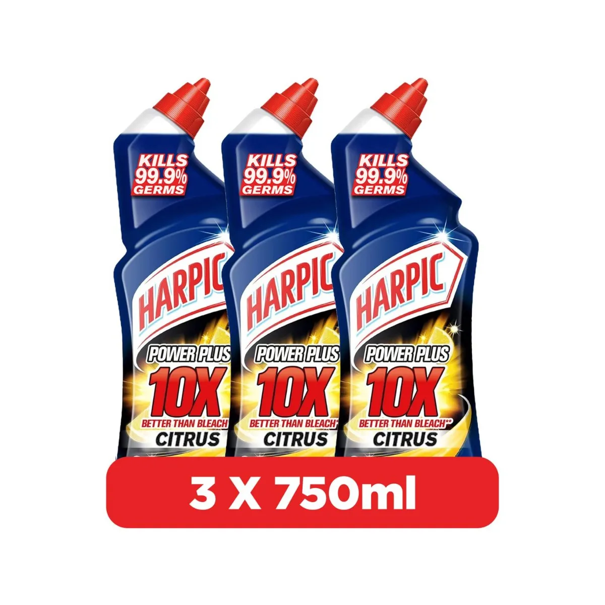 Harpic باور بلس بالحمضيات 750mlx2pcs + 1 مجاناً