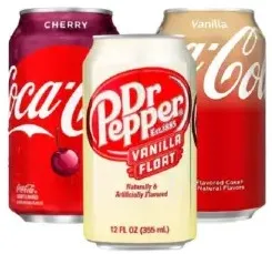 DR Pepper / Coca Cola DR Pepper فانيليا فلوت أو Coca Cola أو فانيليا بالكرز