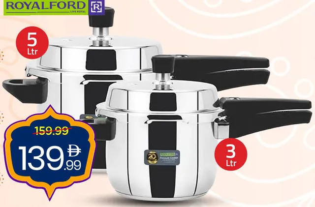 Royalford Stainless Steel Pressure Cooker