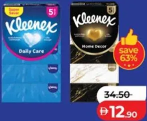 Kleenex مناديل وجه للعناية اليومية / ديكور المنزل