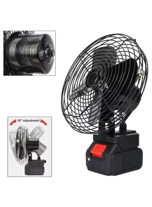 generic 8 Inch Electric Fan For 21V Lithium Battery Portable Cooling Fan Portable Personal Table Fan For Home Outdoor Travel Camping Office