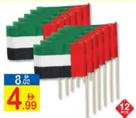 علم بعصا خشبية