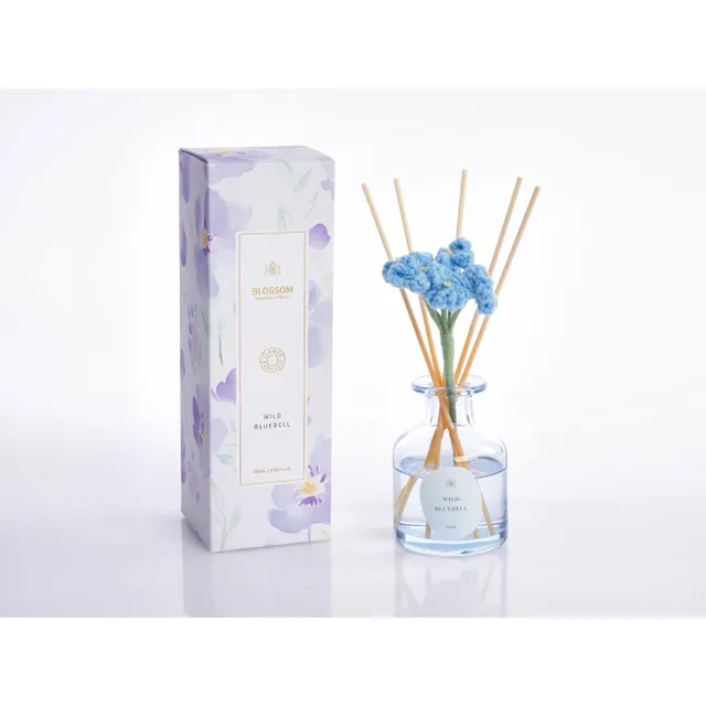 Maple Leaf Home Sizu Wild Bluebell Reed Diffuser, Glass