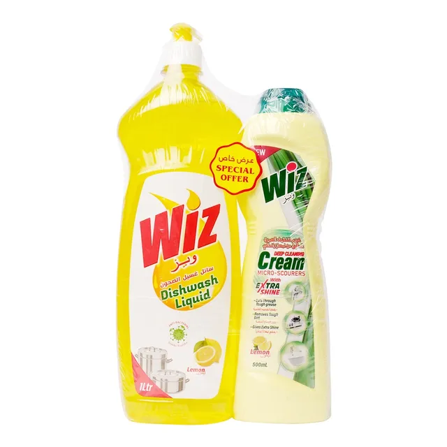 Wiz Lemon Dishwash Liquid and Deep Clean Cream