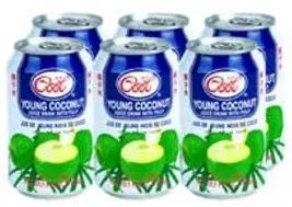 Ice Cool Young Coconut Juice with Pulp