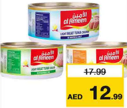 AlAmeen تونة الأمين لحم أبيض صلب في الماء والملح
